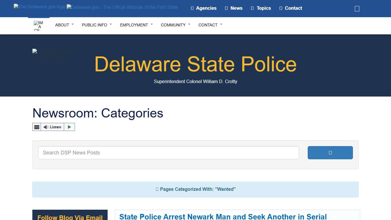 Wanted Archives - Delaware State Police - State of Delaware